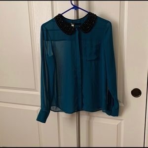 Kensie teal Blouse, rarely worn
